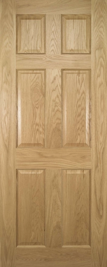 Oxford Victorian Six Panel Oak Fire Door