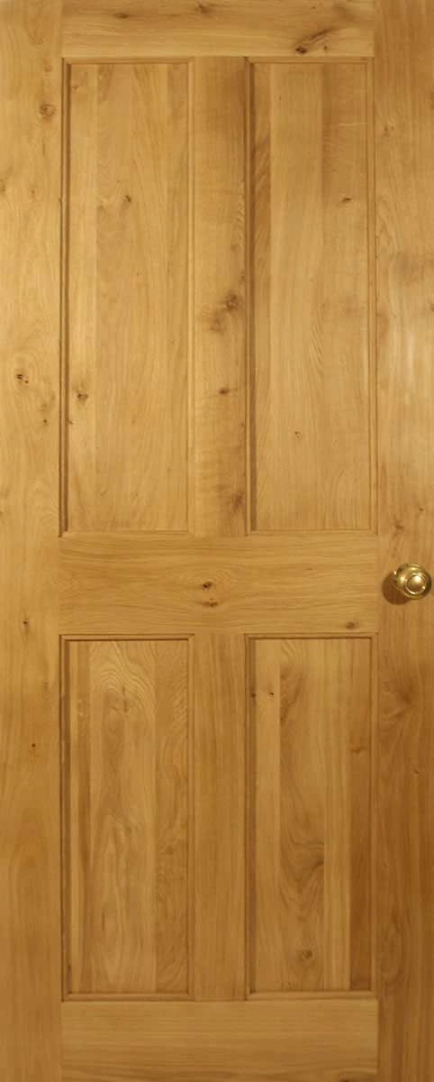 SD Solid Oak Victorian 4 Flat Panel Door