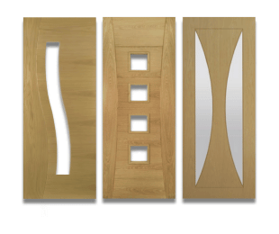 Glazed Flush Oak Doors