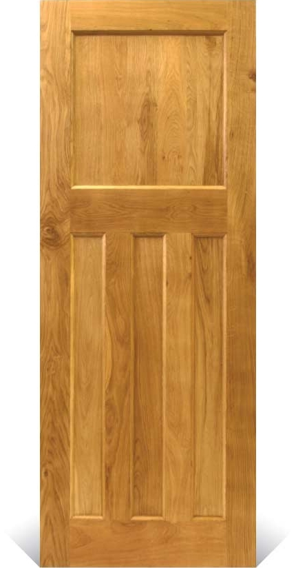 An image of 1930s Style Solid Oak Internal Traditional Panel Door - Prime A Grade Solid Oak ...