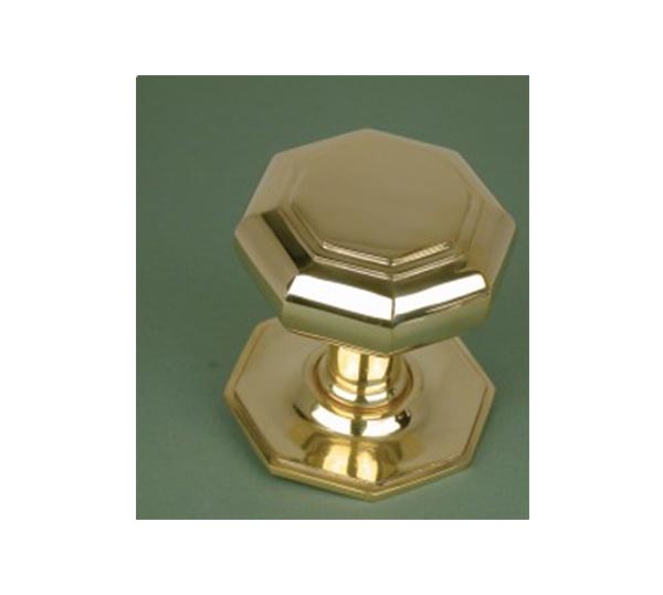 An image of Small Octagonal - Door Pull - Polished Brass
