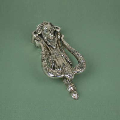 An image of Rams Head - Knocker - Aged Nickel