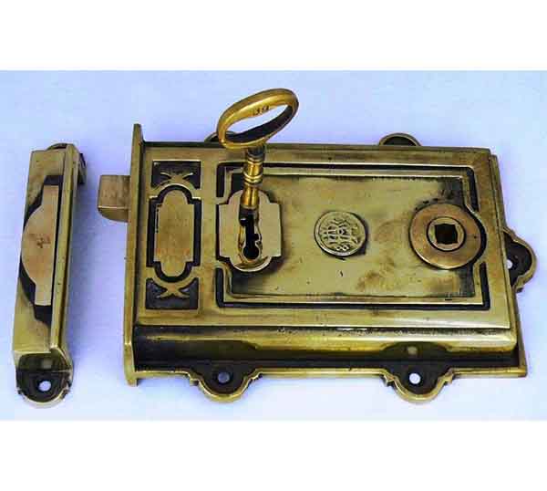 An image of Davenport Rim Lock - Aged Brass