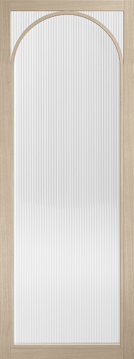 An image of Melrose Reeded Glazed Prefinished Blonde Oak Door