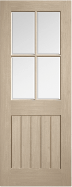 An image of Mexicano Glazed 4L Prefinished Blonde Oak Door
