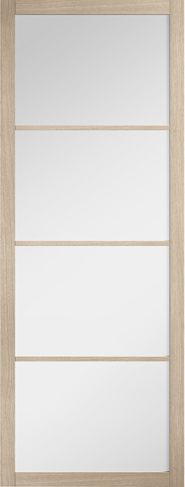 An image of Soho 4L Prefinished Glazed Blonde Oak Door