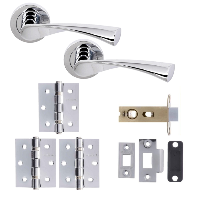 An image of Colorado Door Lever - Polished Chrome Pack