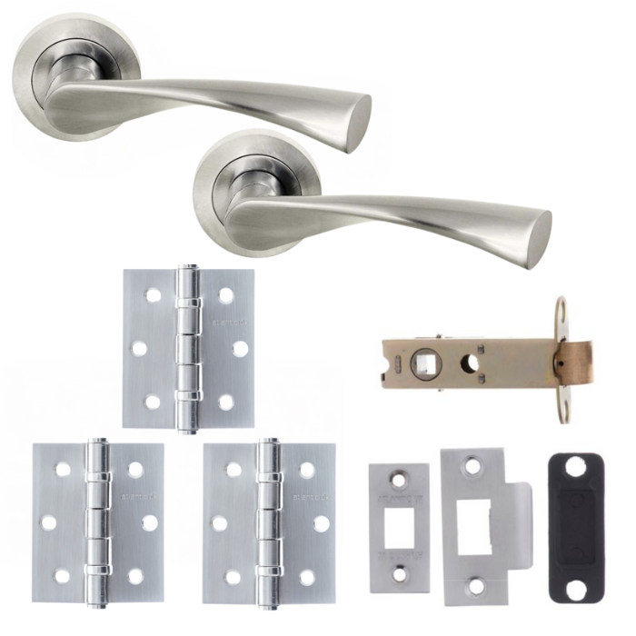 An image of Colorado Interior Modern Door Lever In Satin Chrome