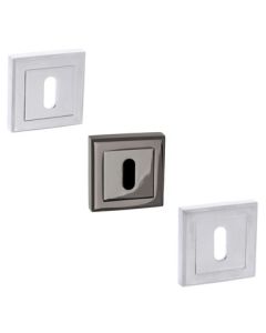 Key Escutcheon Pair On Square Rose