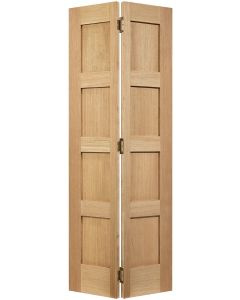 Contemporary Oak 4 Panel Bi-Fold Door