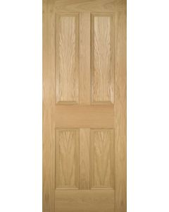 Kingston Victorian 4 Panel Oak Fire Door