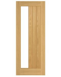 Ely Prefinished Oak 1SL Glazed Internal Door - Direct Facing