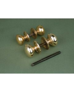 Small Polished Brass Cottage Knob