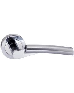 Florida Door Lever Satin Chrome/ Polished Chrome