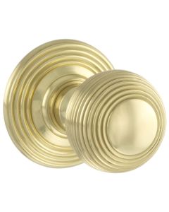 Brass Reeded Door Knob