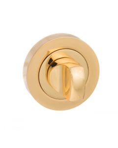 Round WC Turn And Release - Polished Brass