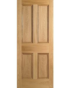Oak Veneer 4 Flat Panel Internal Door