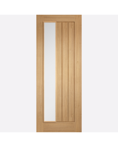 Mexicano Offset Clear Glazed Prefinished Oak Door