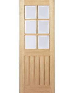  This Engineered Oak Mexicano Prefinished 6L Glazed Door is perfect for a modern or traditional styled home.
