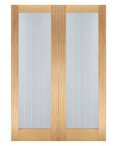 Mexicano Oak Pattern 10 Glazed Internal Door Pair