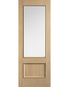 Murcia Two Panel Clear Glared Interior Prefinished Oak Door