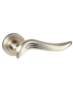 Oxford Flat Rose Matt Antique Brass Door Lever