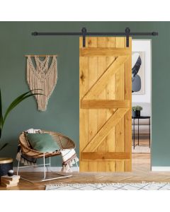 Solid Oak Ledge And Brace Single Sliding Door Kit