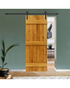 Solid Oak Ledge With Optional Braces Single Sliding Door Kit