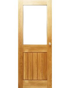 Mexicano Contemporary Half Glazed Solid Oak Door