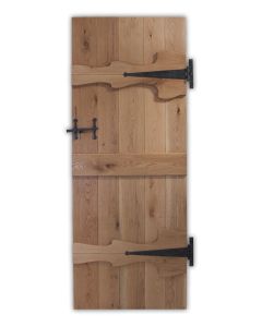 Solid Oak Abbey 3 Ledge Rustic V-Groove Cottage Door