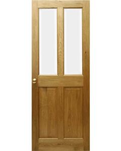 Victorian 4 Panel Half Glazed Solid Oak Door 1981 x 686 x 35mm