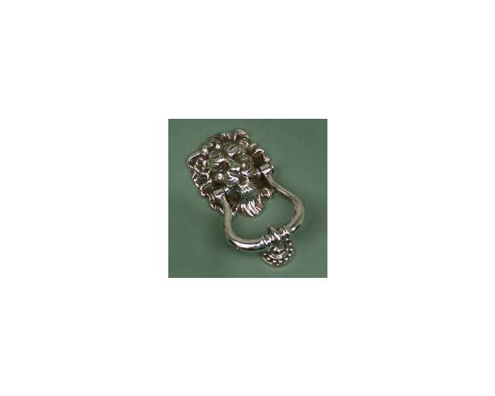 Lions Head - Knocker - Aged Nickel