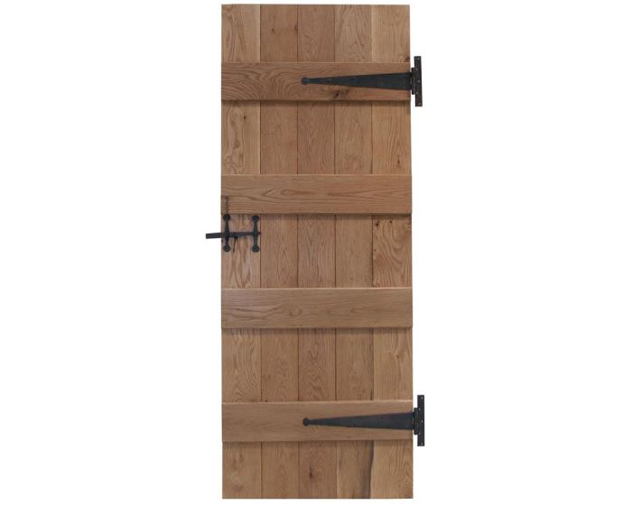 Grange 4 Ledged Internal Rustic Oak Bead and Butt Door