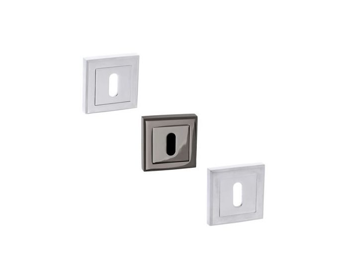Key Escutcheon Pair On Square Rose