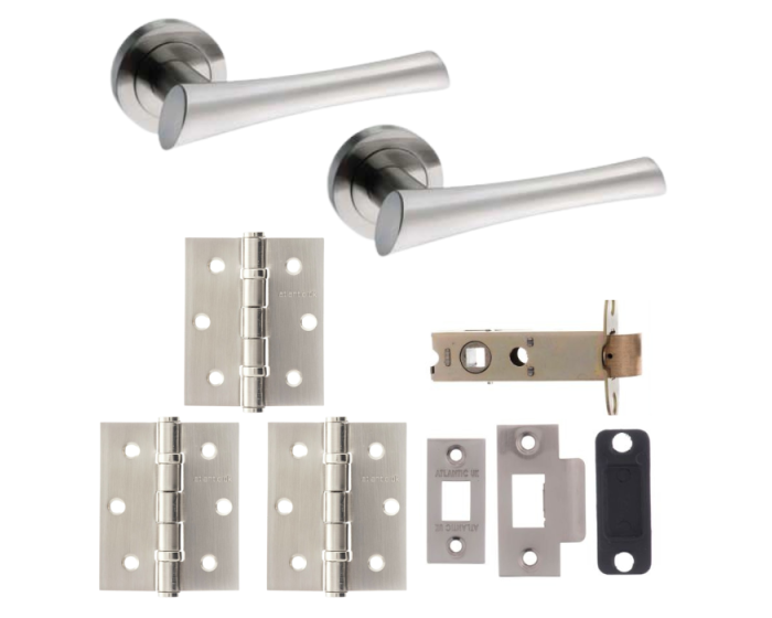 Corsica Door Lever - Satin Nickel Pack