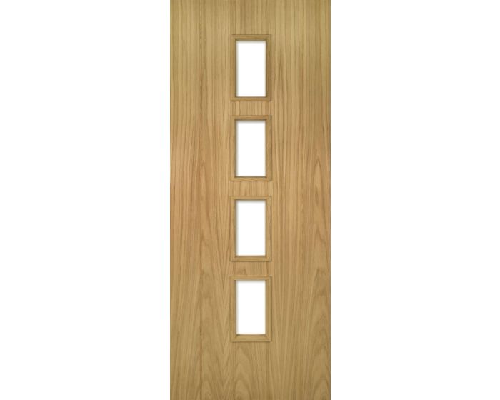 Galway Vertical Panel Glazed Oak Door