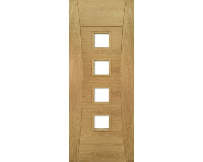 Pamplona Prefinished Glazed Oak Door