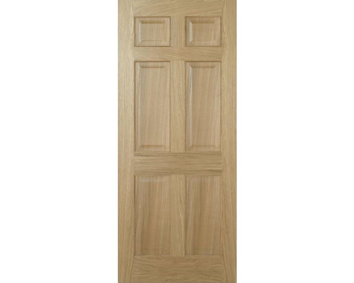 Georgian 6 Panel Veneer Oak Fire Door