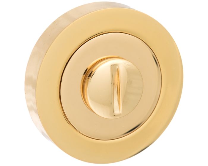 Round WC Turn And Release - Polished Brass