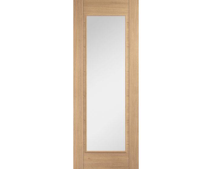 Carini 1L Clear Glazed Oak Door