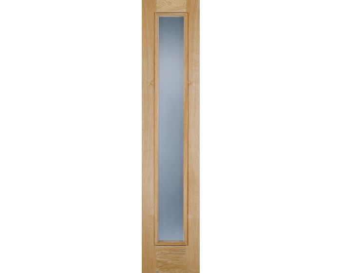 Universal Frosted Glass Oak External Sidelight 