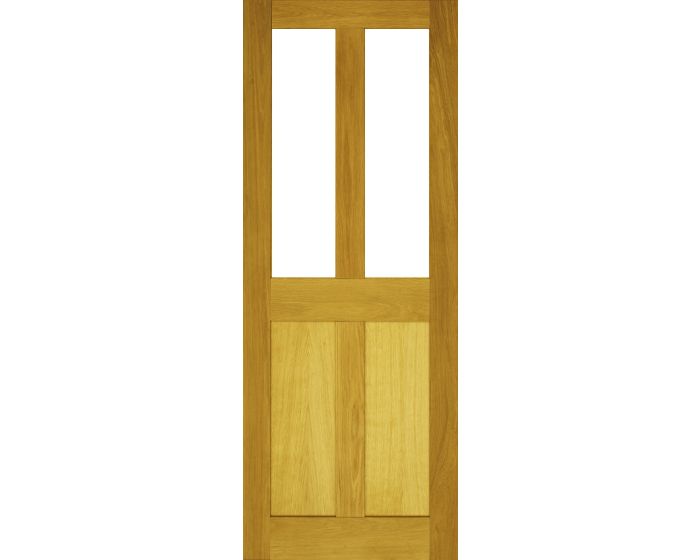 External Prefinished Victorian 4 Panel Unglazed Solid Oak Door