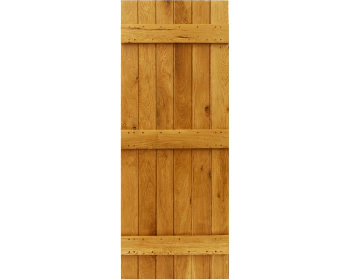 Bespoke Solid Oak Ledge With Optional Braces Door