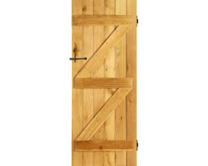 Solid Oak Ledge And Brace Door
