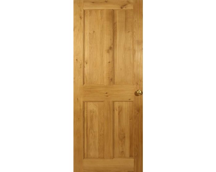 Bespoke Victorian 4 Flat Panel Solid Oak Door