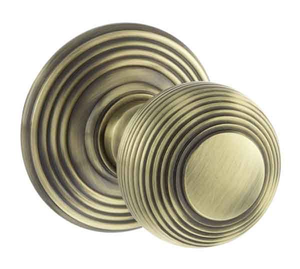 Antique Brass Beehive Door Knobs - Knobs - UK Oak Doors™