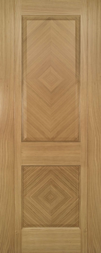 An image of Kensington Prefinished Oak FD30 Internal 2 Panel Fire Door