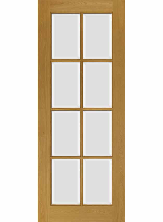 An image of London French Glazed Oak Veneer Door