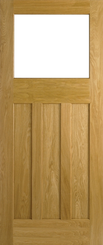 An image of DX30 1930's Style Unglazed Oak Veneer Door