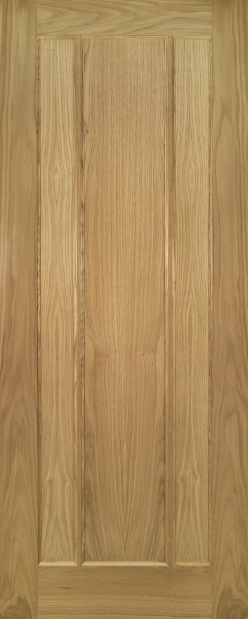 An image of Norwich 3 Panel Unfinished Modern Oak Fire Rated Door